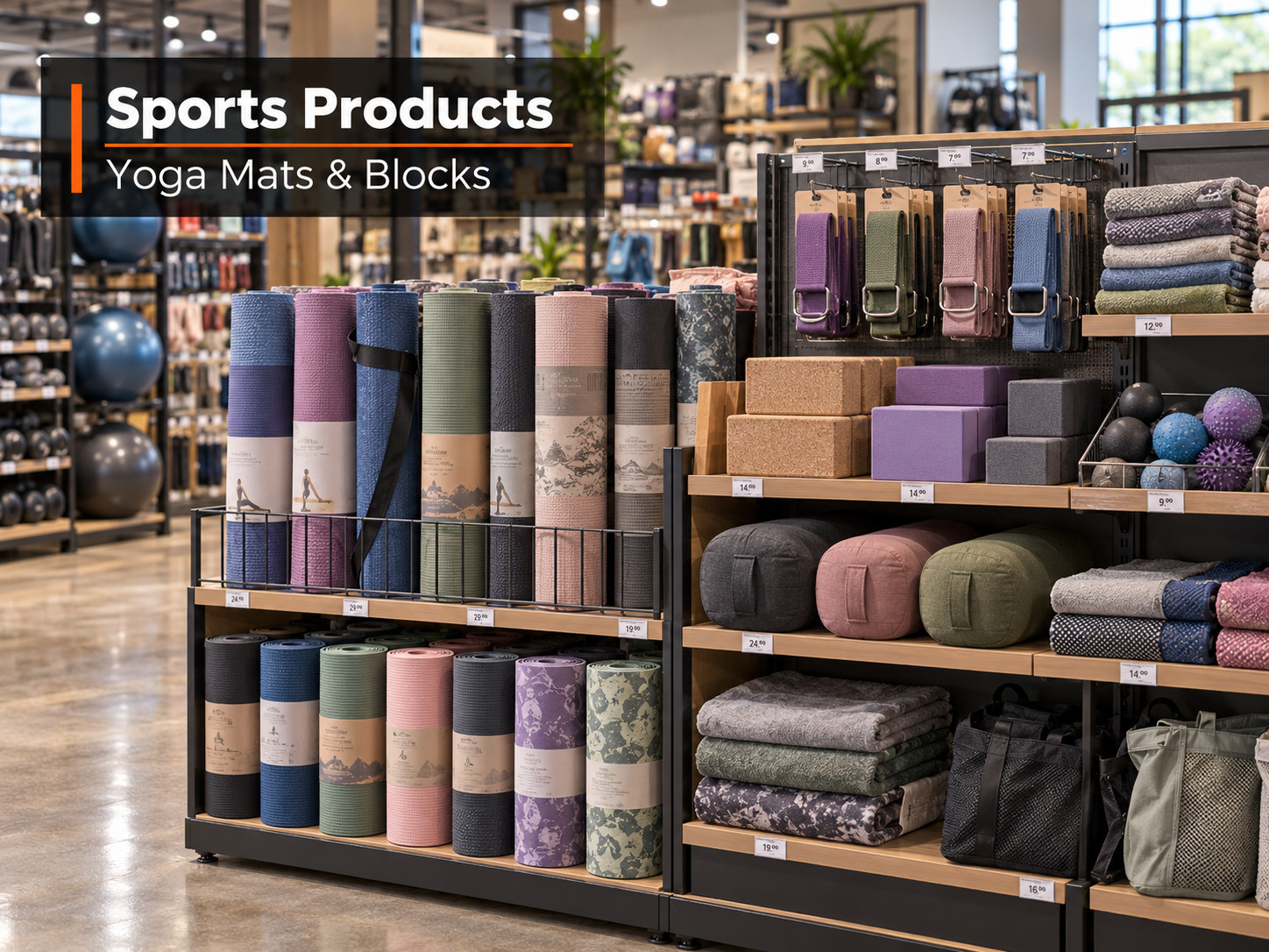 Yoga Mats and Blocks numbered subcategory photograph