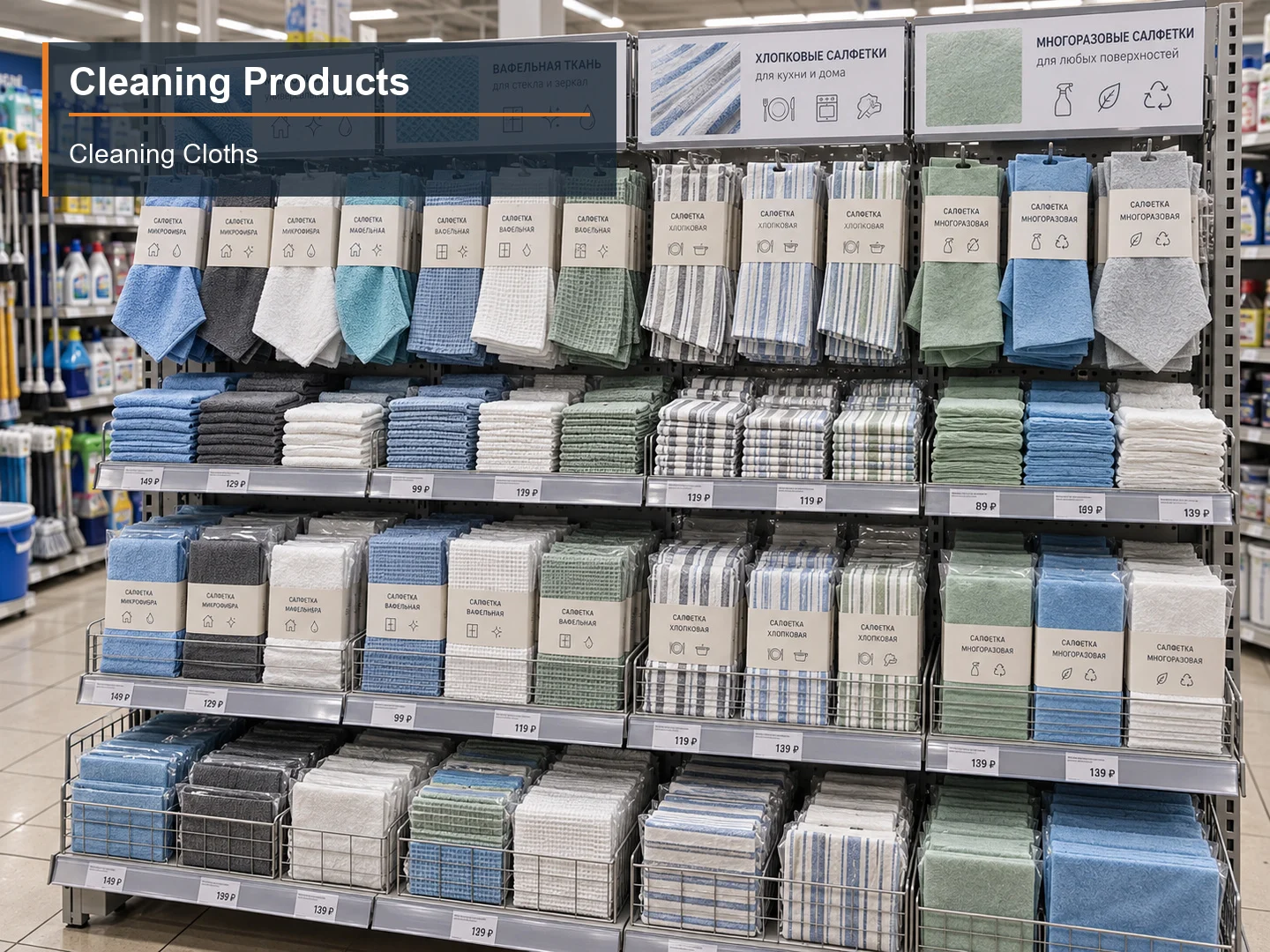 Cleaning Cloths numbered subcategory photograph