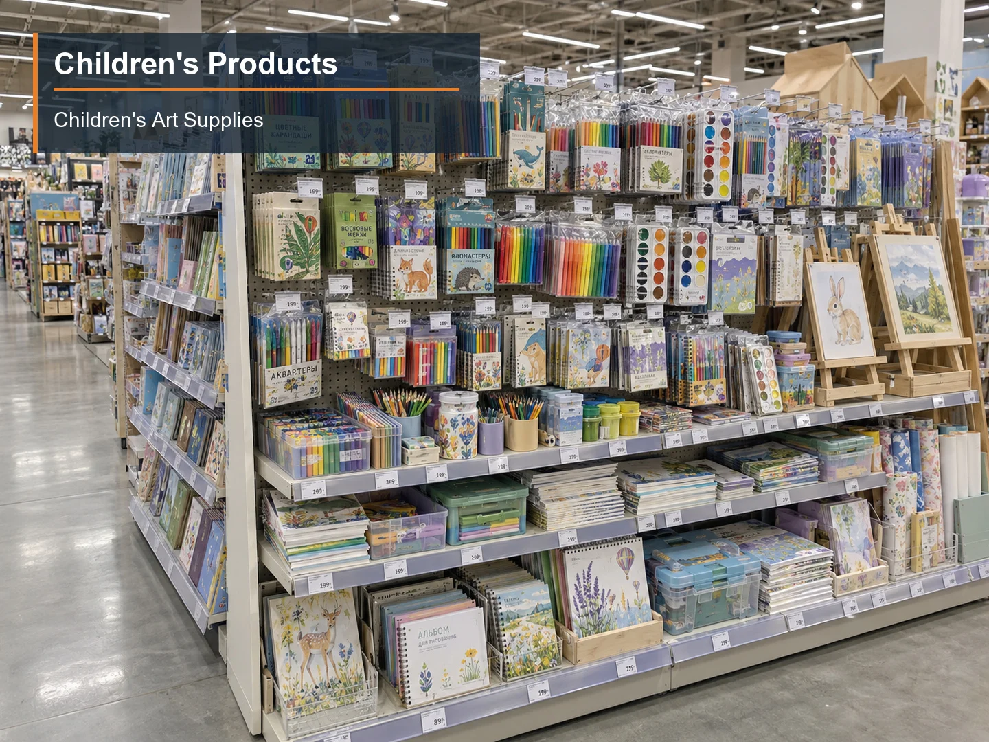 Children's Art Supplies numbered subcategory photograph