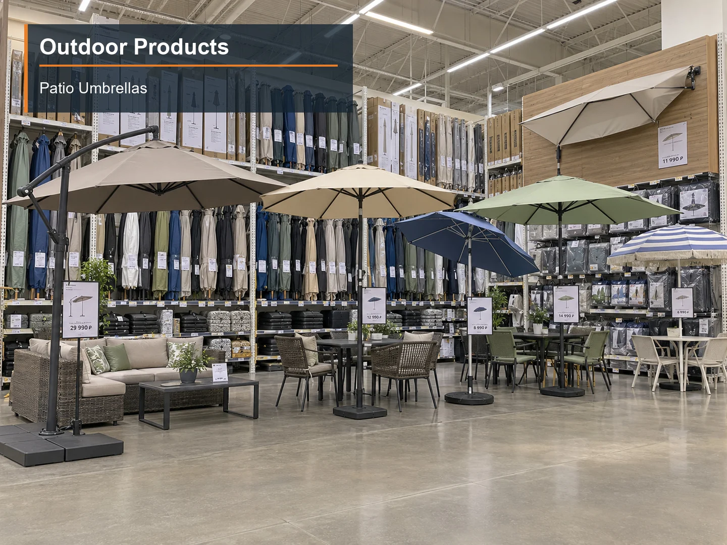 Patio Umbrellas numbered subcategory photograph
