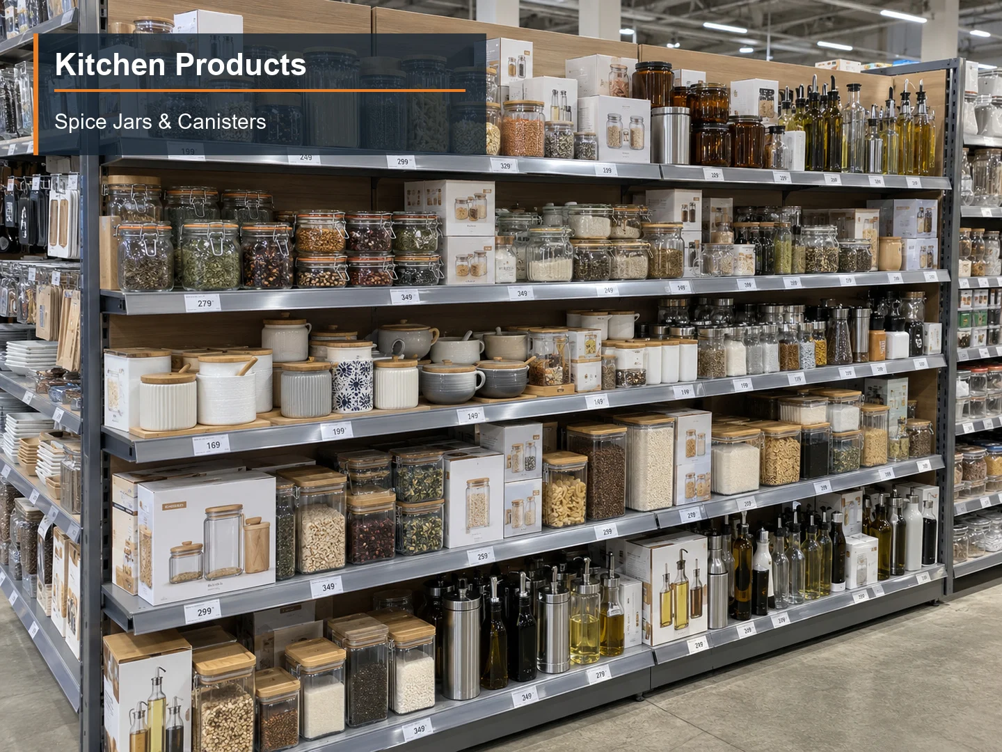 Spice Jars & Canisters numbered subcategory photograph