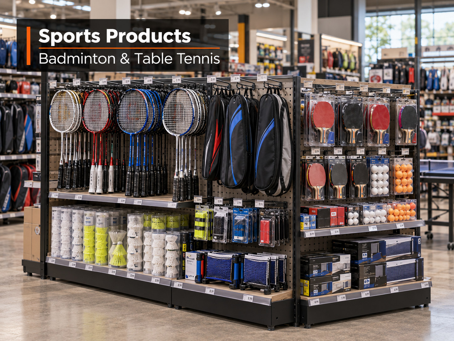Badminton & Table Tennis numbered subcategory photograph