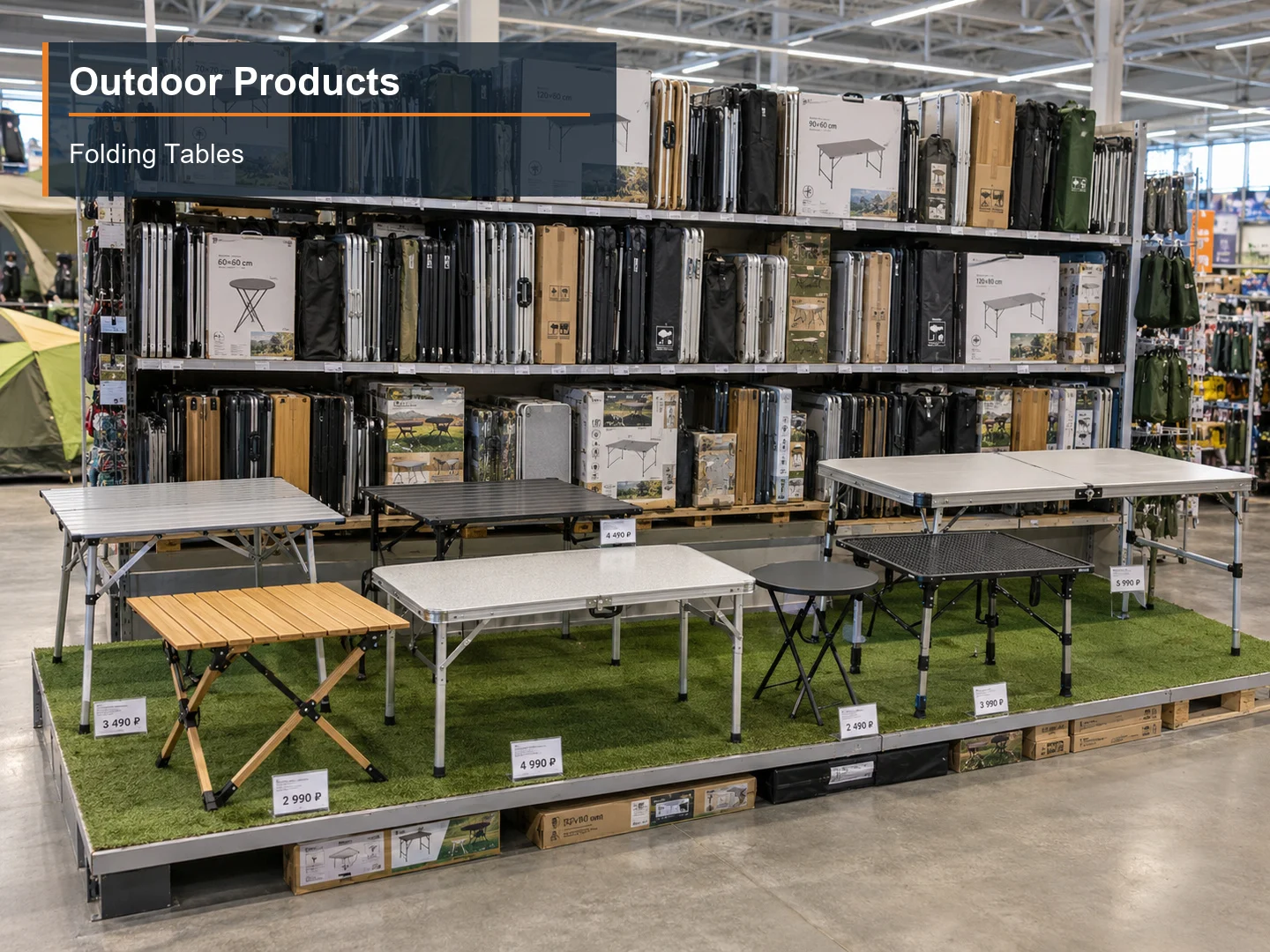 Folding Tables numbered subcategory photograph