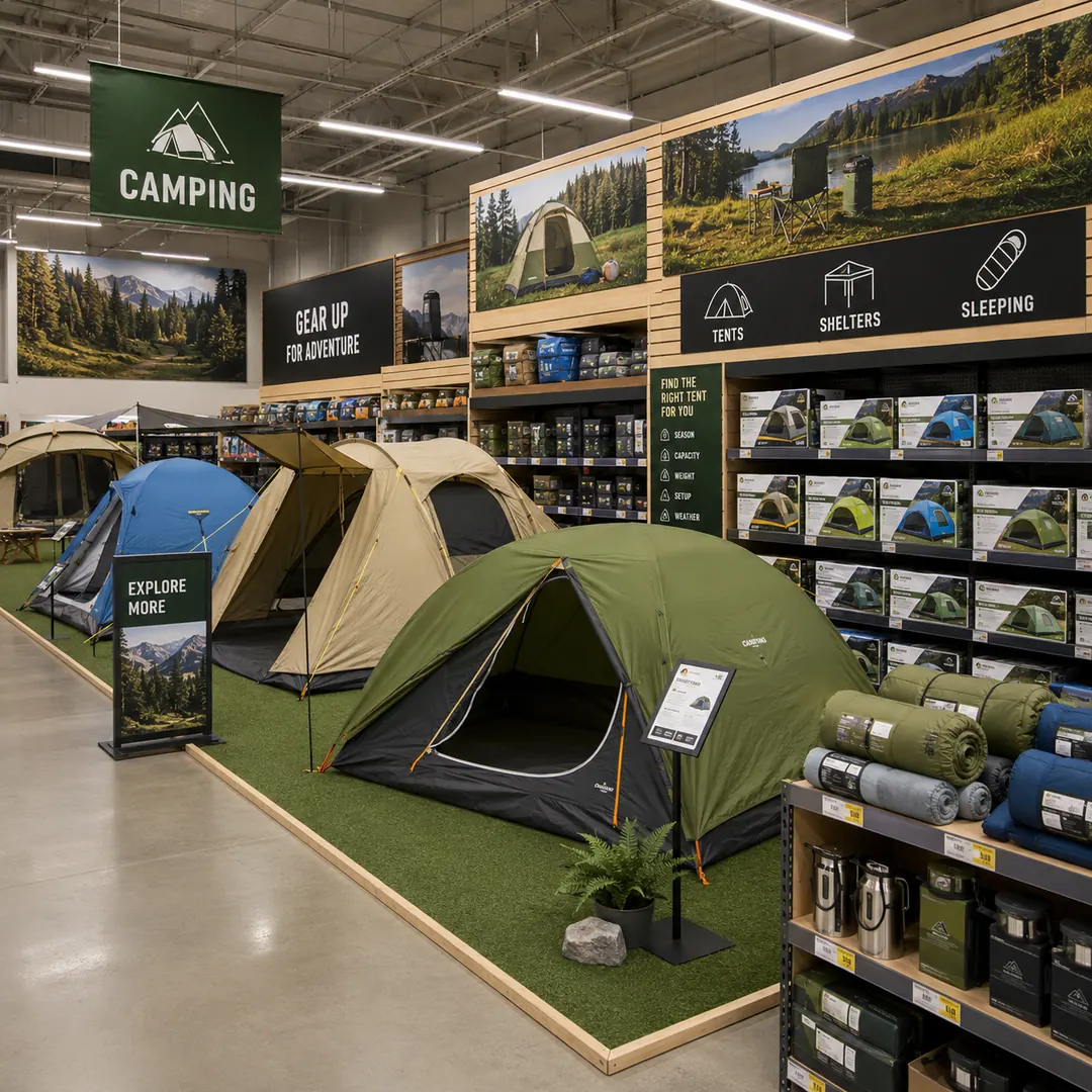 Camping Tents illustrative catalogue range