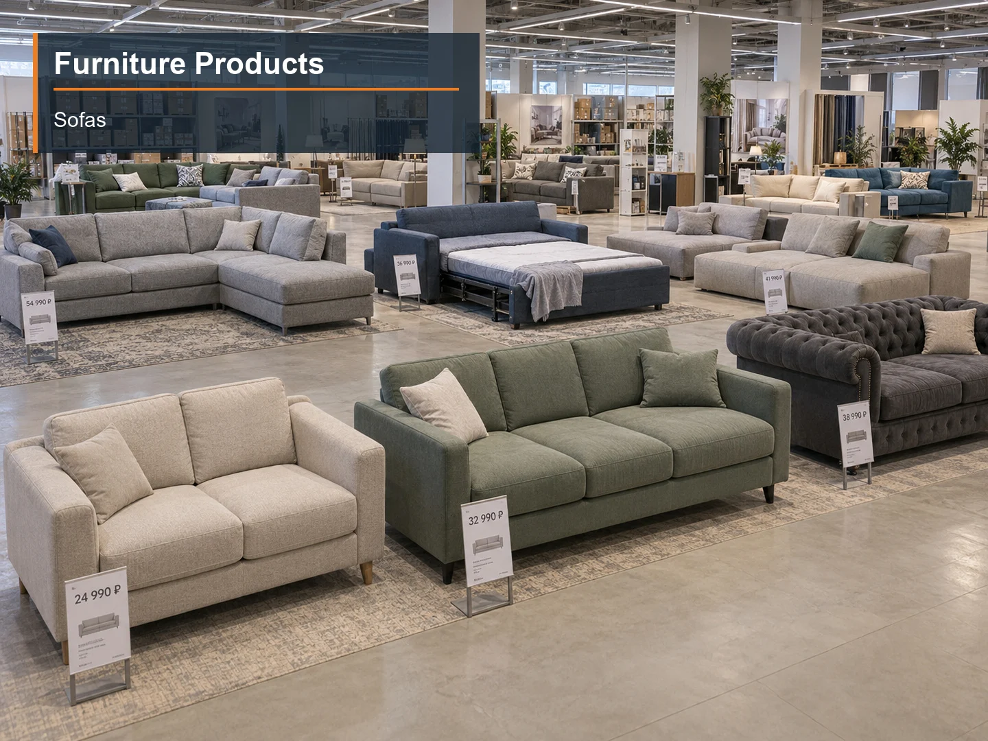 Sofas numbered subcategory photograph