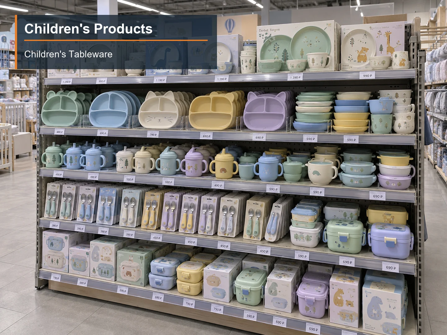 Children's Tableware numbered subcategory photograph