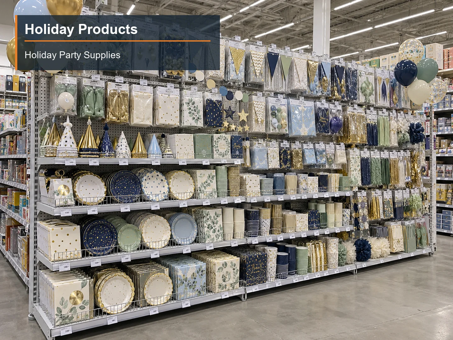 Holiday Party Supplies numbered subcategory photograph
