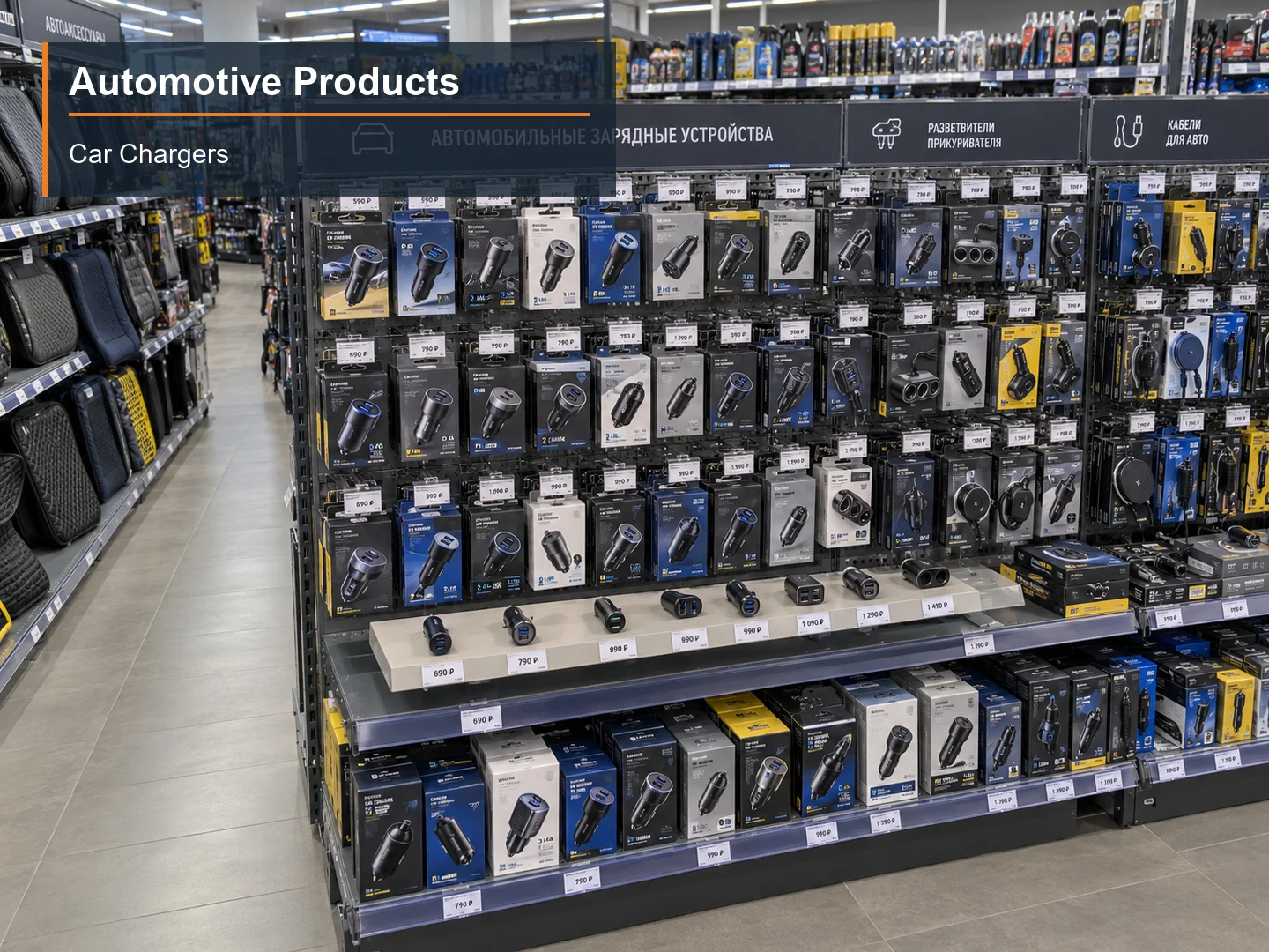 Car Chargers numbered subcategory photograph