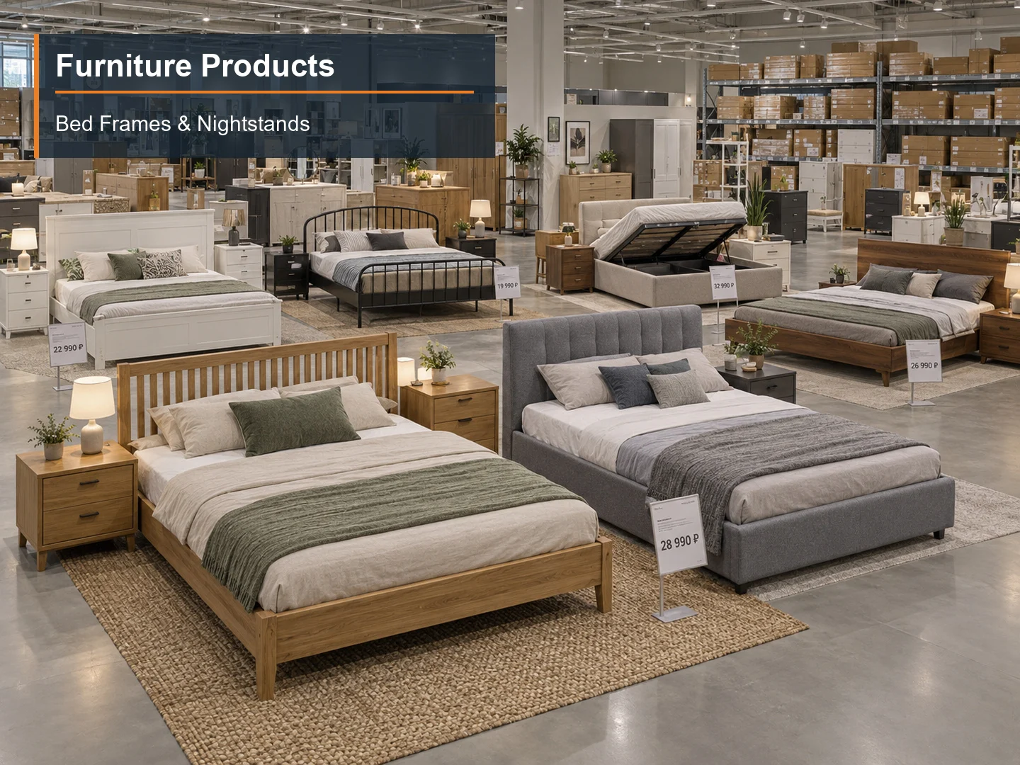 Bed Frames & Nightstands numbered subcategory photograph