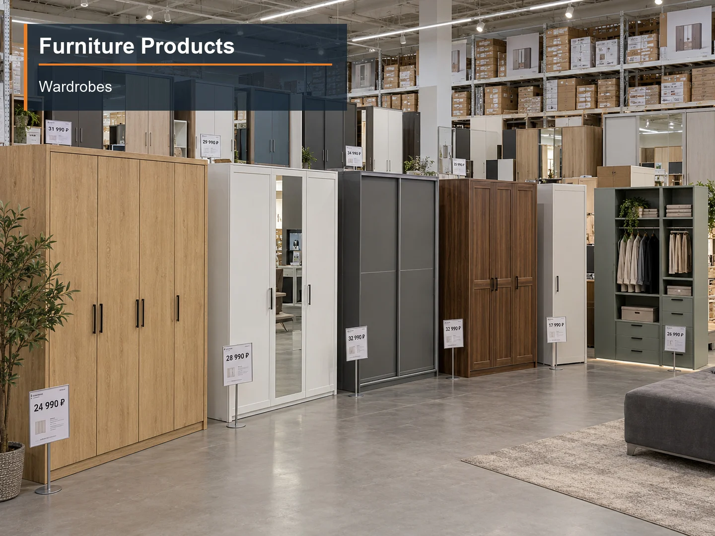 Wardrobes numbered subcategory photograph